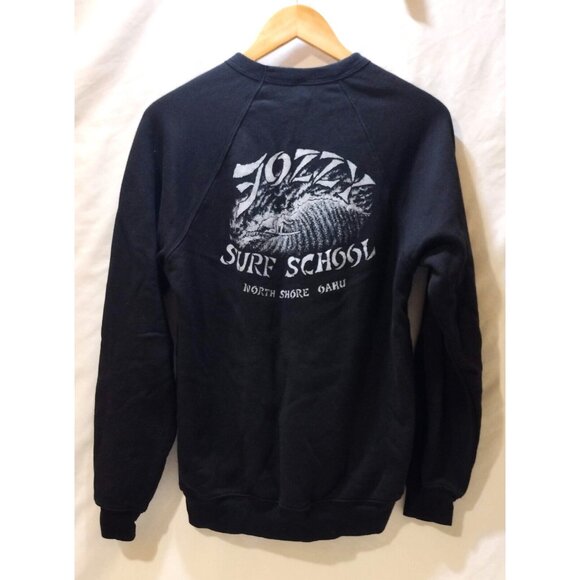 Fozzy Surf School Oahu Crewneck on Bella + Canvas Blank M Black - Picture 1 of 6